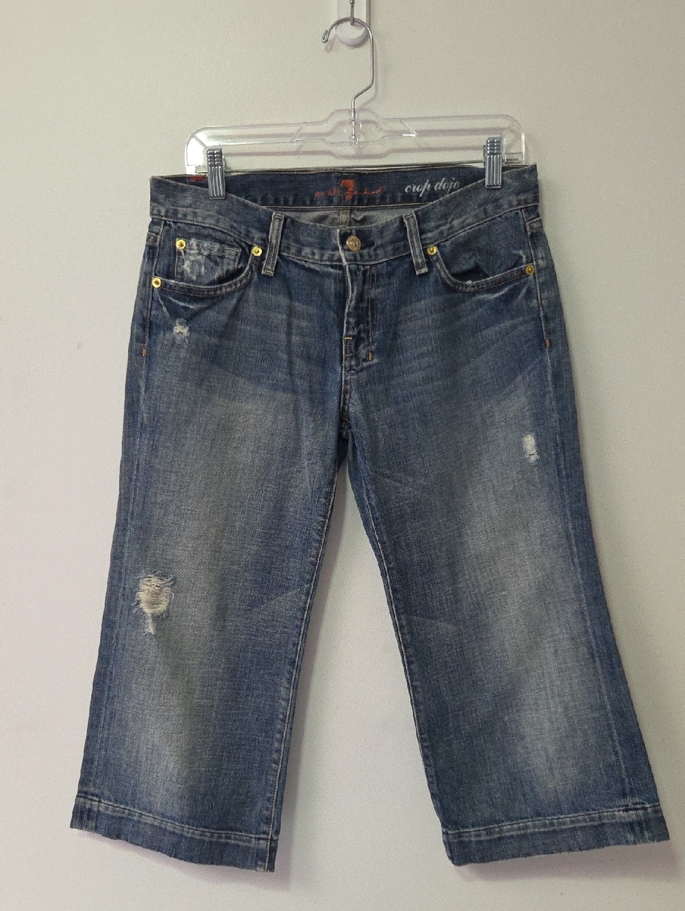 7 For All Mankind Distressed Crop Dojo